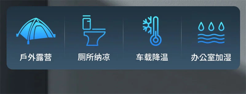 Kitchen Air Conditioner New Wall-mounted Cooling Fan Strong Wind Charging Fan Home Remote Control exovai.com