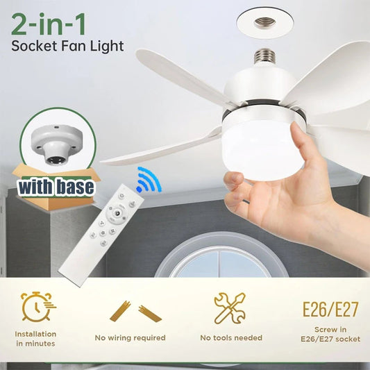 Ceiling Fans with Lights 16 Inch Fan Light With Remote Control Dimmable Noiseless White Ceiling Fan for Kitchen Office Bathroom exovai.com