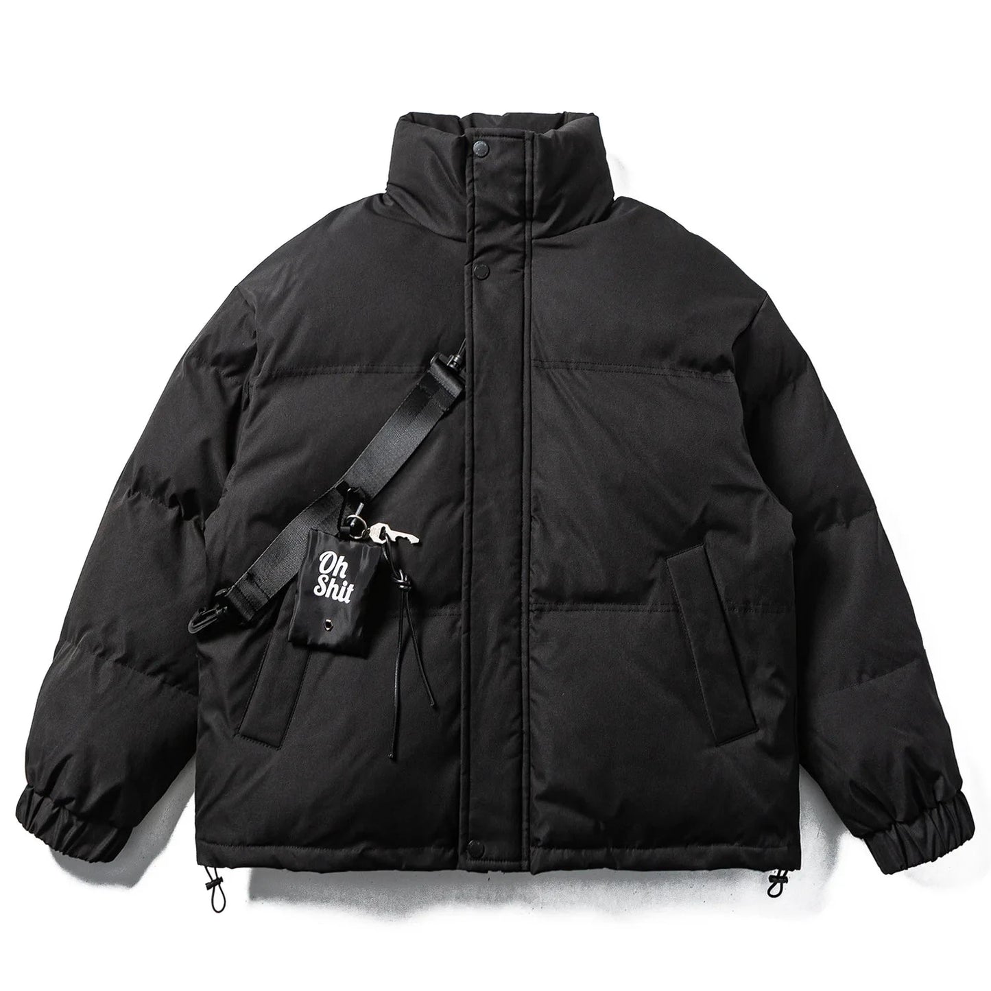 Mens American Vintage Padded Jacket Winter Warm Heavyweight Stand Collar Outerwear Thermal Insulated Coat Trendy Parkas exovai.com