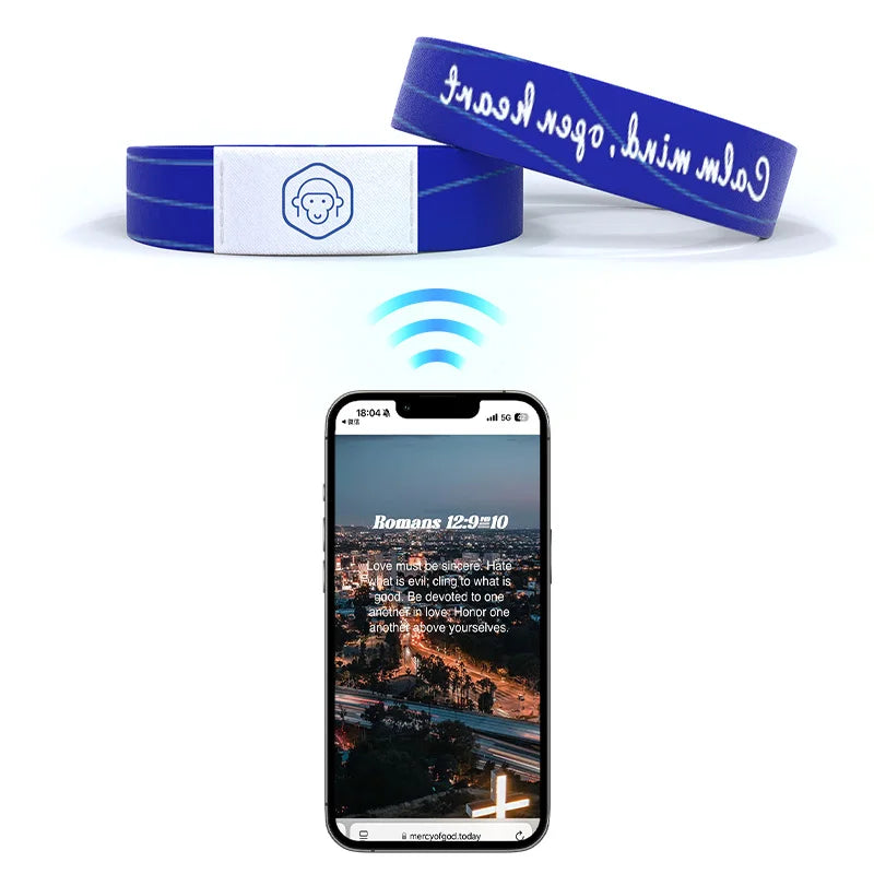 HENNCER Bible verse bracelets Christian Bracelet Wristbands With NFC Music Inspirational Daily Bible Verse Bracelets Gifts exovai.com
