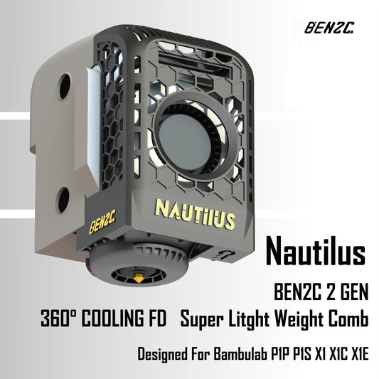 Fan Duct 360° Flow for Bambu P1S X1C BEN2C Bambu Lab Fan Duct 360° Flow Cooling Customised for P1 X1 series 3D printers exovai.com