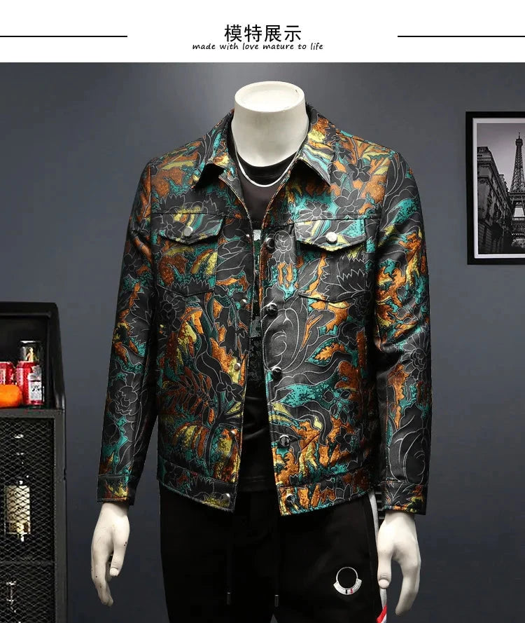 High Quality Jacquard Jacket Men Luxury Embroidery Bomber Jacket Fashion Casual Business Outwear Coats Men Clothing 2025 Spring exovai.com