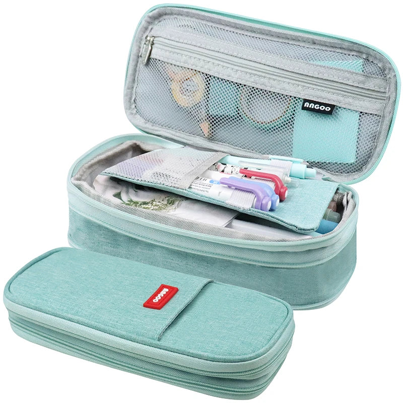 Large Big Creative Pencil Case Cute Boy Girl Kawaii Pencil Cases Storage Kids Pen Bag Stationery Box School Students Supplies exovai.com