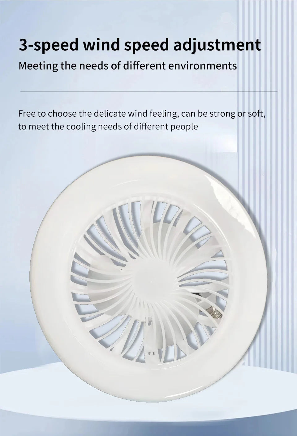 2 In 1 Energy Saving Remote Control Ceiling Fan Lamp Infinitely Dimmable E27 Base Bottom Noise Mute LED Decorative Light 85-265V exovai.com