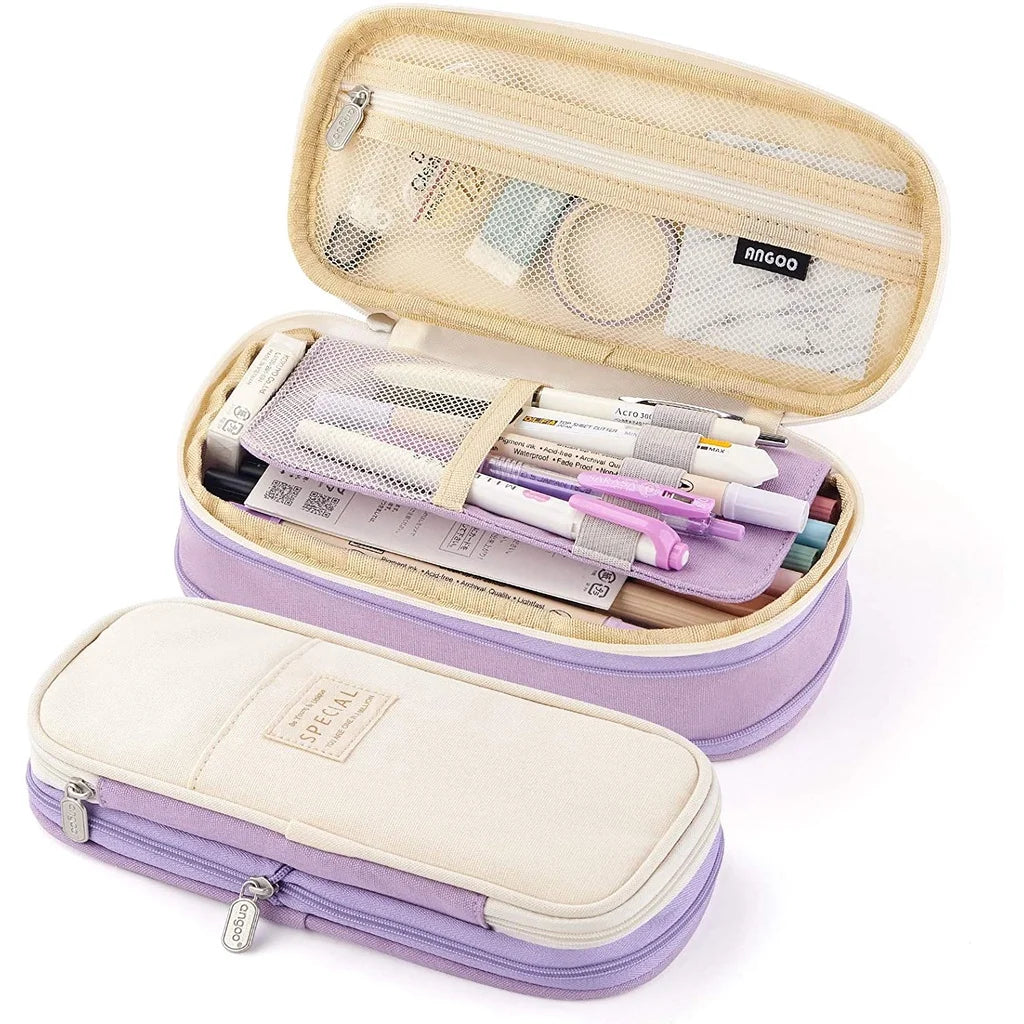 Large Big Creative Pencil Case Cute Boy Girl Kawaii Pencil Cases Storage Kids Pen Bag Stationery Box School Students Supplies exovai.com