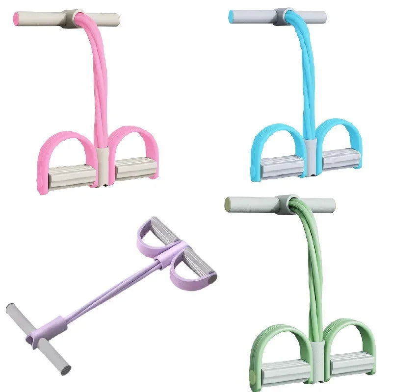 Fitness Gum 4 Tube Resistance Bands Latex Pedal Exerciser Sit-up Pull Rope Expander Elastic Bands Yoga equipment Pilates Workout exovai.com