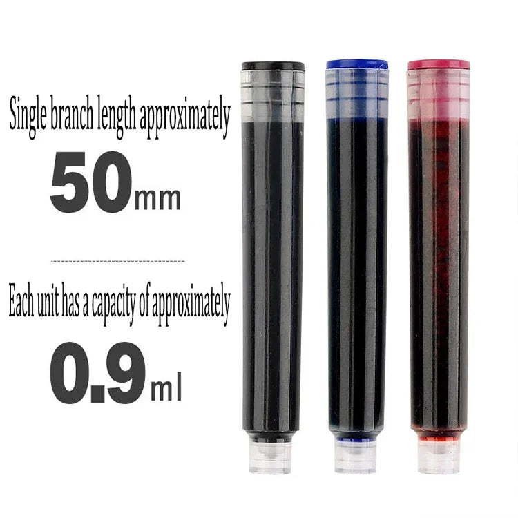 53Pcs Fountain Pen Set School Student Pens Replacable Ink Set Black/Blue/Red ink 0.38 mm Office Writing Supplies Stationery exovai.com