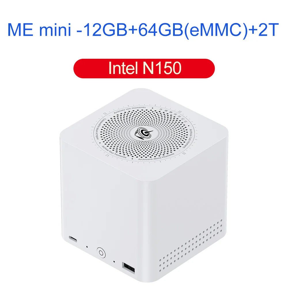 NEW Home Network Storage MINI Host Beelink ME Mini Intel Twin Lake N150 LPDDR5 4800MHz 12GB RAM 2T SSD WiFi6 4K Dual 2.5 Lan exovai.com