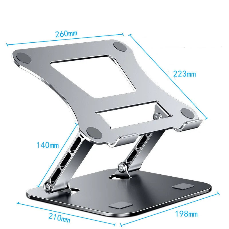 Phone Tablet Stand Adjustable Aluminum Alloy Laptop Tablet up to 17 "Laptop Portable Folding Cooling Stand For Macbook iPad Asus exovai.com