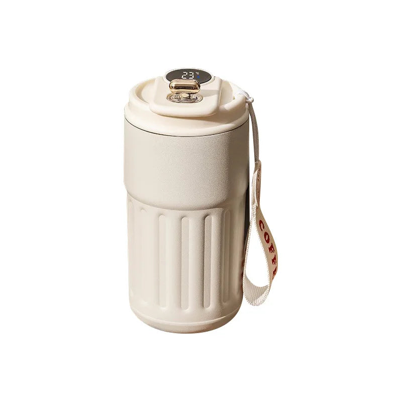 450ml Thermos Bottle Smart Display Temperature 316 Stainless Steel Vacuum Cup Office Coffee Cup Business Portable Thermal Mug exovai.com