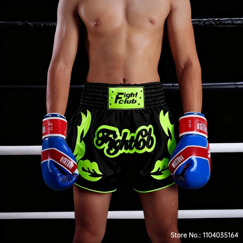 Muay Thai Fight Shorts MMA Shorts Clothing Training Fighting Grappling Martial Arts Kickboxing Shorts Kickboxing Boxing Pants exovai.com