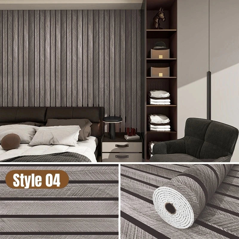 3/5/10M Thick Imitation Grille Wall Stickers Background Wall Decoration Self Adhesive Wall Papers Foam Peel and Stick Wallpapers exovai.com