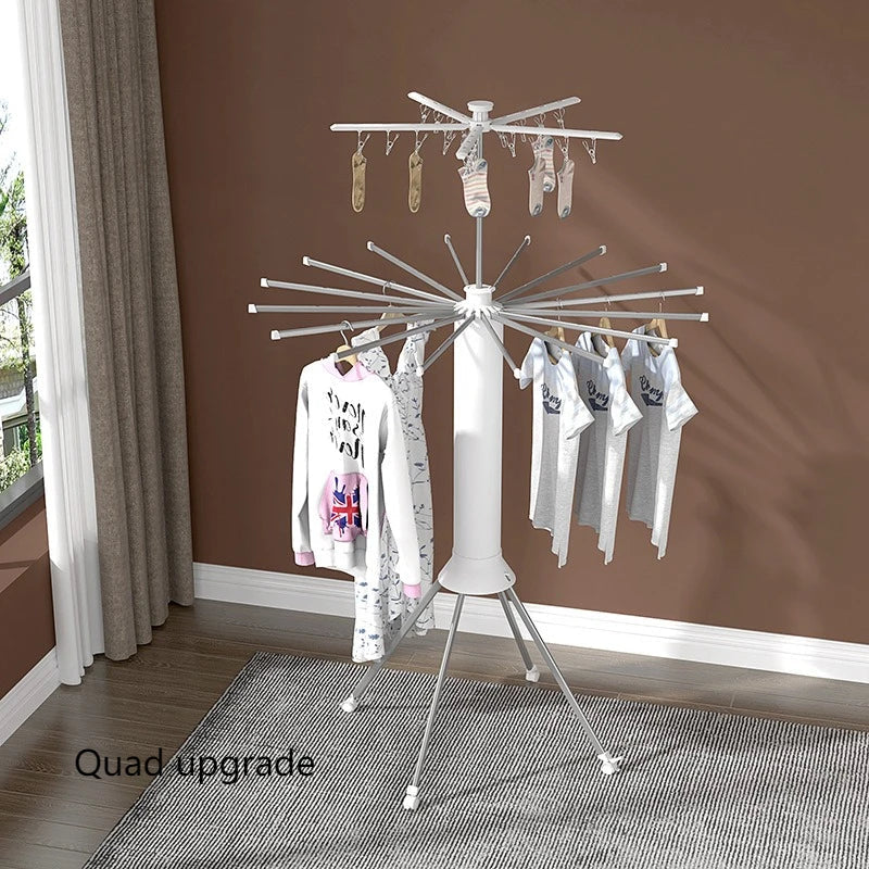 Octopus drying rack, balcony floor-to-ceiling octopus drying rack, household artifact 360 ° rotating, retractable and folding exovai.com