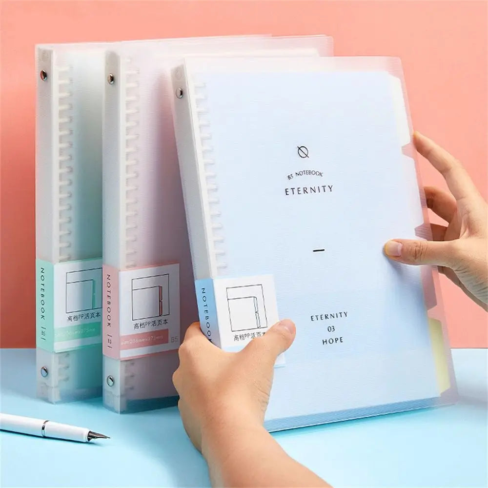 High Quality School Supplies Student B5 A4 A5 Handbook Diary Loose Leaf Notebook Binder Notebook Spiral Notebook Coil Shell exovai.com