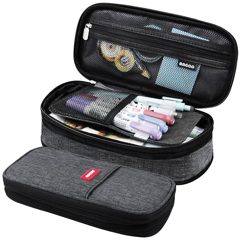 Large Big Creative Pencil Case Cute Boy Girl Kawaii Pencil Cases Storage Kids Pen Bag Stationery Box School Students Supplies exovai.com