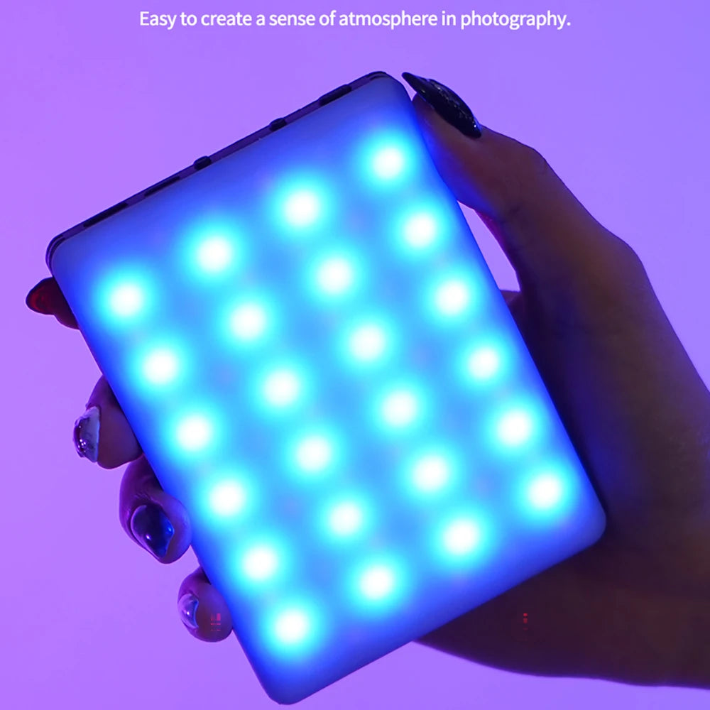 Mini Fill Light RGB LED Straight Pocket Video Photography Lighting Pocket Live Vlog Clip for Phone iPhone iPad Laptop Camera exovai.com