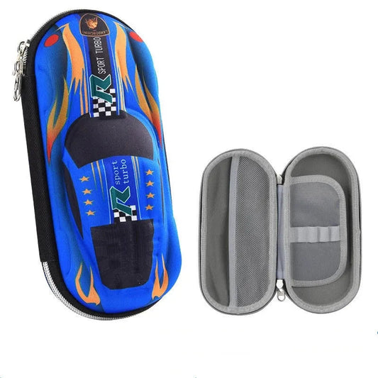 3D Racing Car Pencil Cases Cartoons School Pencil Case For Children Stationery Box EVA PU Plastic Pen Case Boy Cute Pen Bag exovai.com