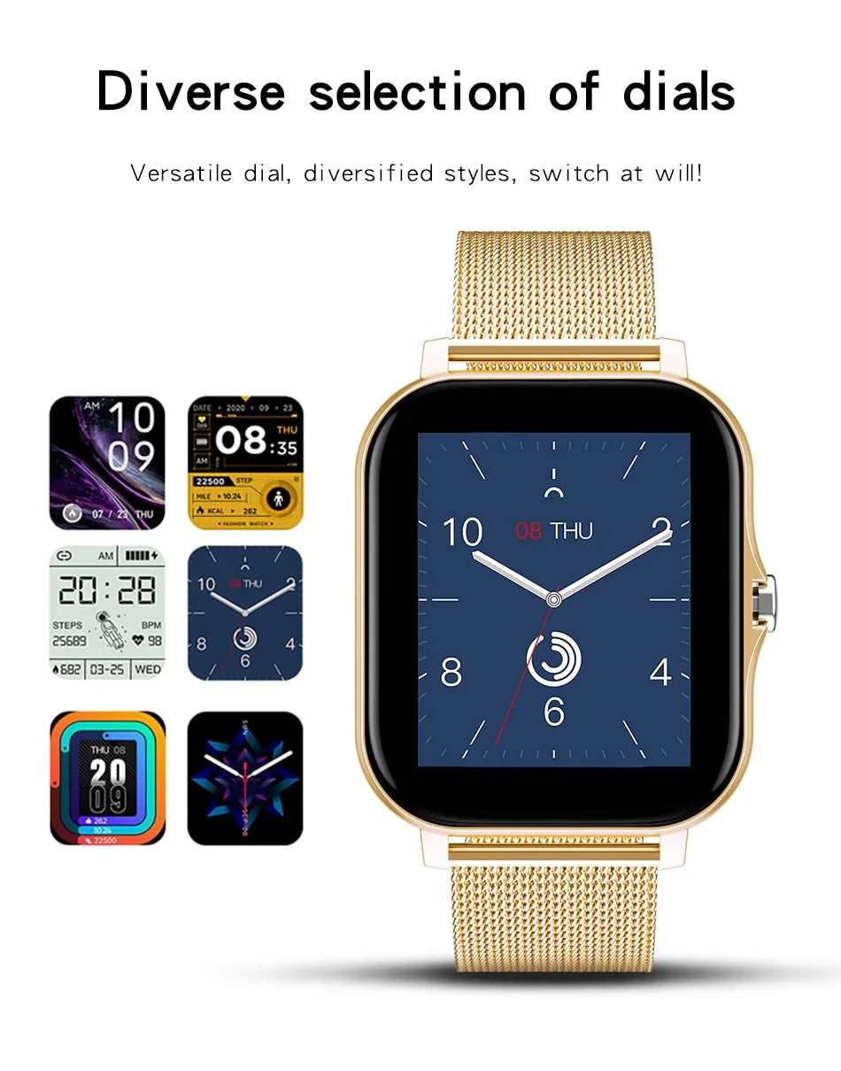 Smart watch for android phone.1.44 inch color screen full touch bluetooth call smart watch magnetic charging exovai.com