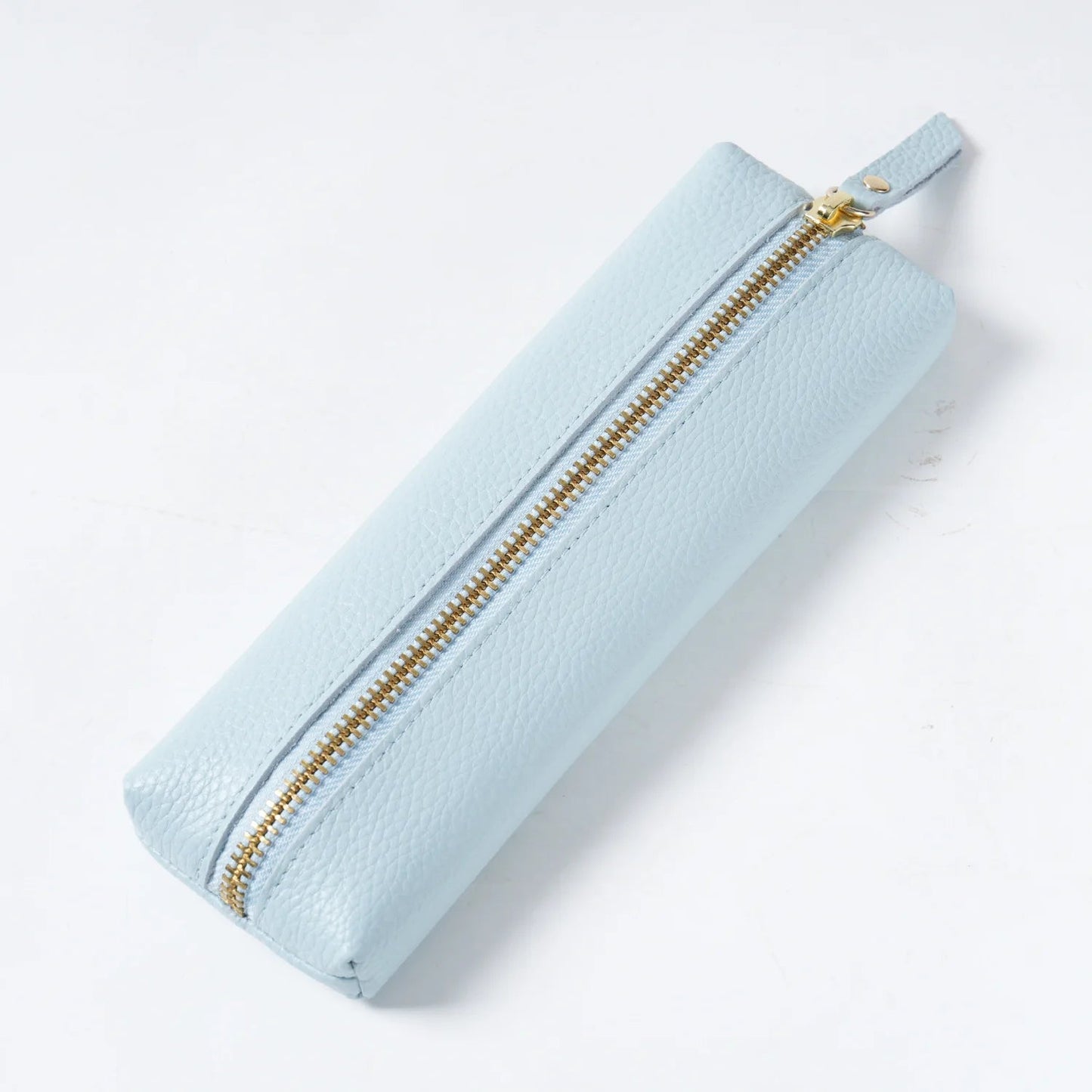 Custom Name Cow Leather Pencil Case Luxury Zipper Business Office Storage Bag Student Pen Bag Personalized Cosmetic Bags Gift exovai.com