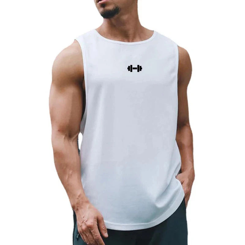 Summer Men's Gym Tank Top Fitness Training Clothing Quick-drying Loose Bodybuilding Sleeveless Shirt Men Fashion Basketball Vest exovai.com