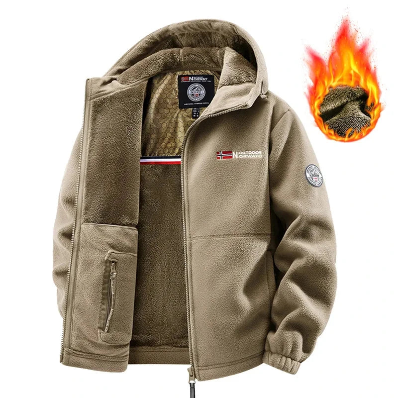 Winter New Fashion Trend Retro Sports Thick Warm Lamb Wool Jacket Men's Casual Loose Comfortable High-Quality Plus Size Jacket exovai.com