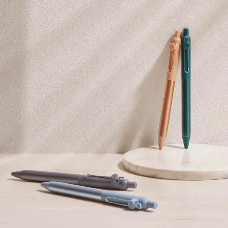 Japanese uni-ball ZENTO Gel Ink Pen Limited Flow Model Metal Push Ultra-Smooth Writing 0.38/0.5mm Signing for Students Business exovai.com