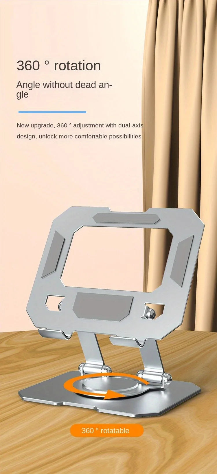 360° Rotatable Tablet Stand Adjustable Foldable Desktop Stand Holder Compatible For Lazy Folding Tablet Stand exovai.com