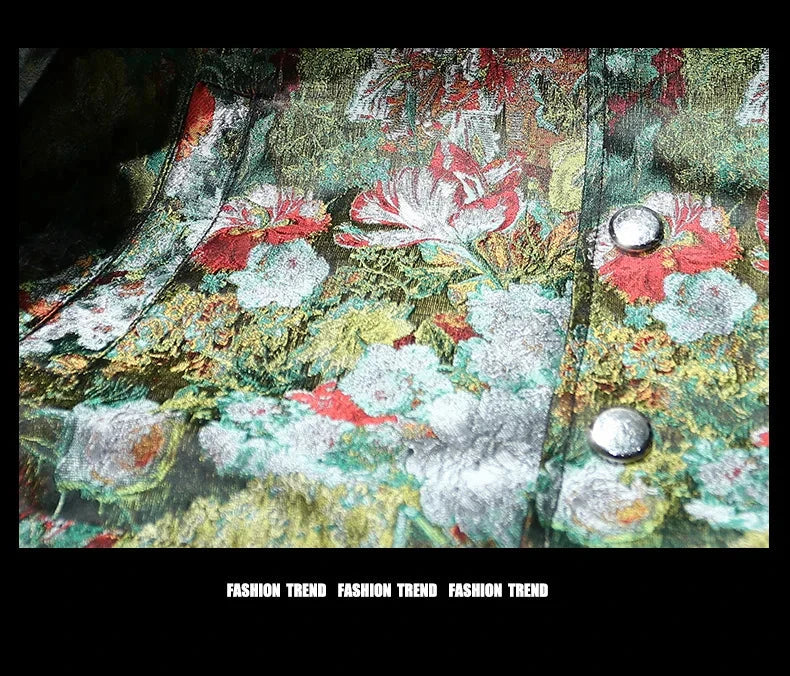 2025 Autumn Winter Men's Jacket Lapel Long Sleeve Casual Jackets Male Luxury Jacquard Social Business Outwear Windproof Coats exovai.com