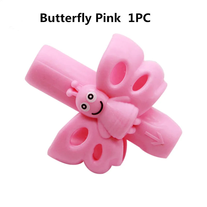1/3pcs Children Writing Pencil Pan Holder Kids Learning Practise Silicone Pen Aid Grip Posture Correction Device for Students exovai.com