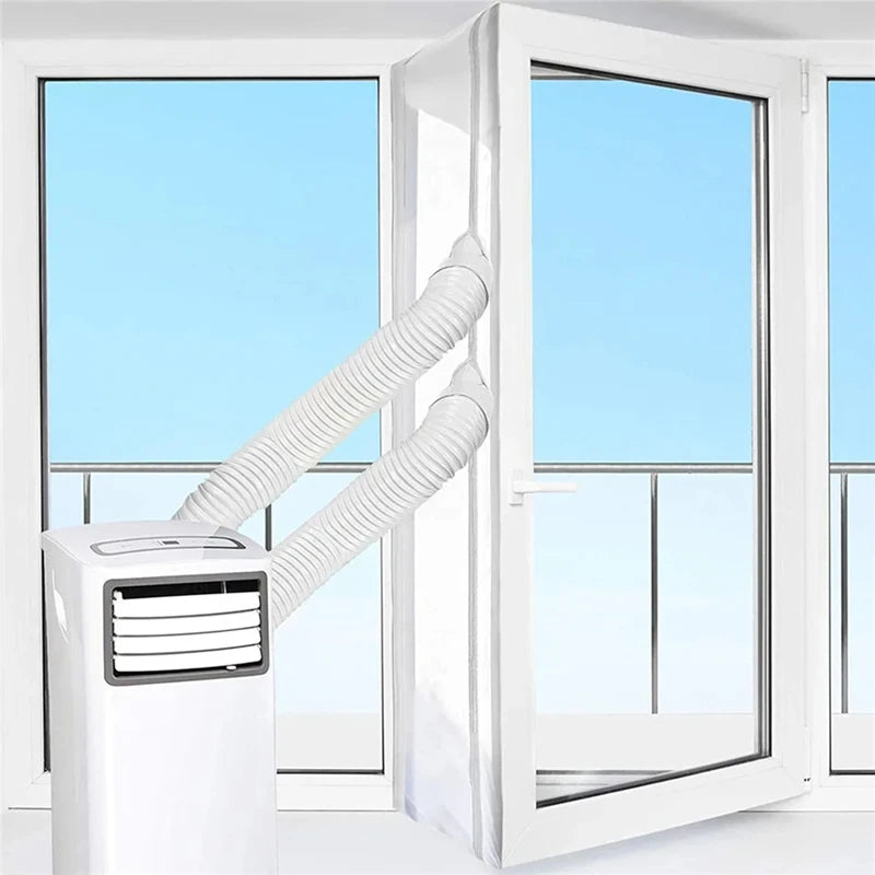 CEA Airlock Window Seal For Portable Air Conditioner,300 Cm Flexible Cloth Sealing Plate Window Seal With Zip/Adhesive exovai.com