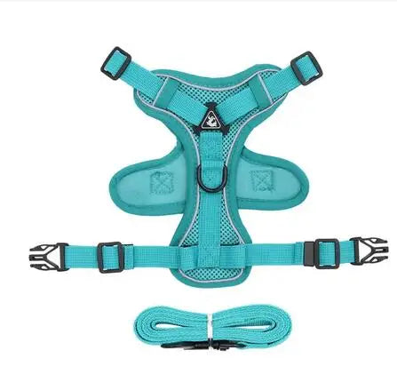 Reflective Cat Harness and Leash Sets Breathable Mesh Pet Harnesses for Small Dogs Cats Kitten Accessories collier chat exovai.com