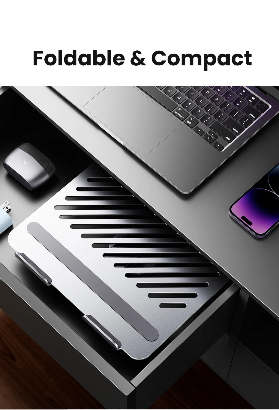 UGREEN Laptop Stand For Macbook Air Pro Laptop Support Macbook Pro Aluminum Vertical Notebook Stand Tablet Stand Laptop Holder exovai.com