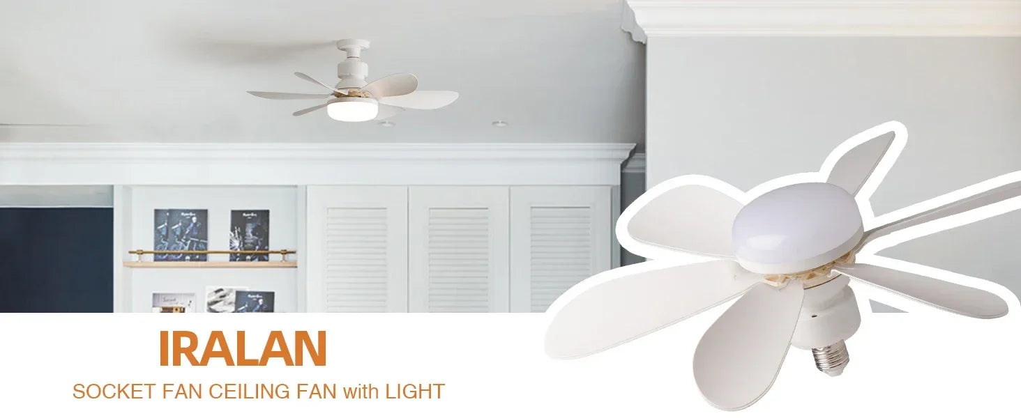 Ceiling Fan Light LED 30W 40W Simple Lights with E27 Remote Control for Home Living Room Study Household Decorative Fan Lighting exovai.com