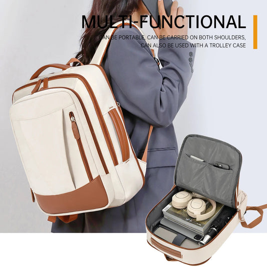 Backpack for Women 2025 New Simple Business Computer Backpack Outdoor Large Capacity Travel Bag Student School Bag for Boys exovai.com