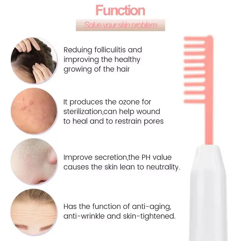4 In 1 High Frequency Electrode Wand Neon Electrotherapy Glass Tube Acne Spot Remover Facial Therapy Wand Home Spa Beauty Device exovai.com