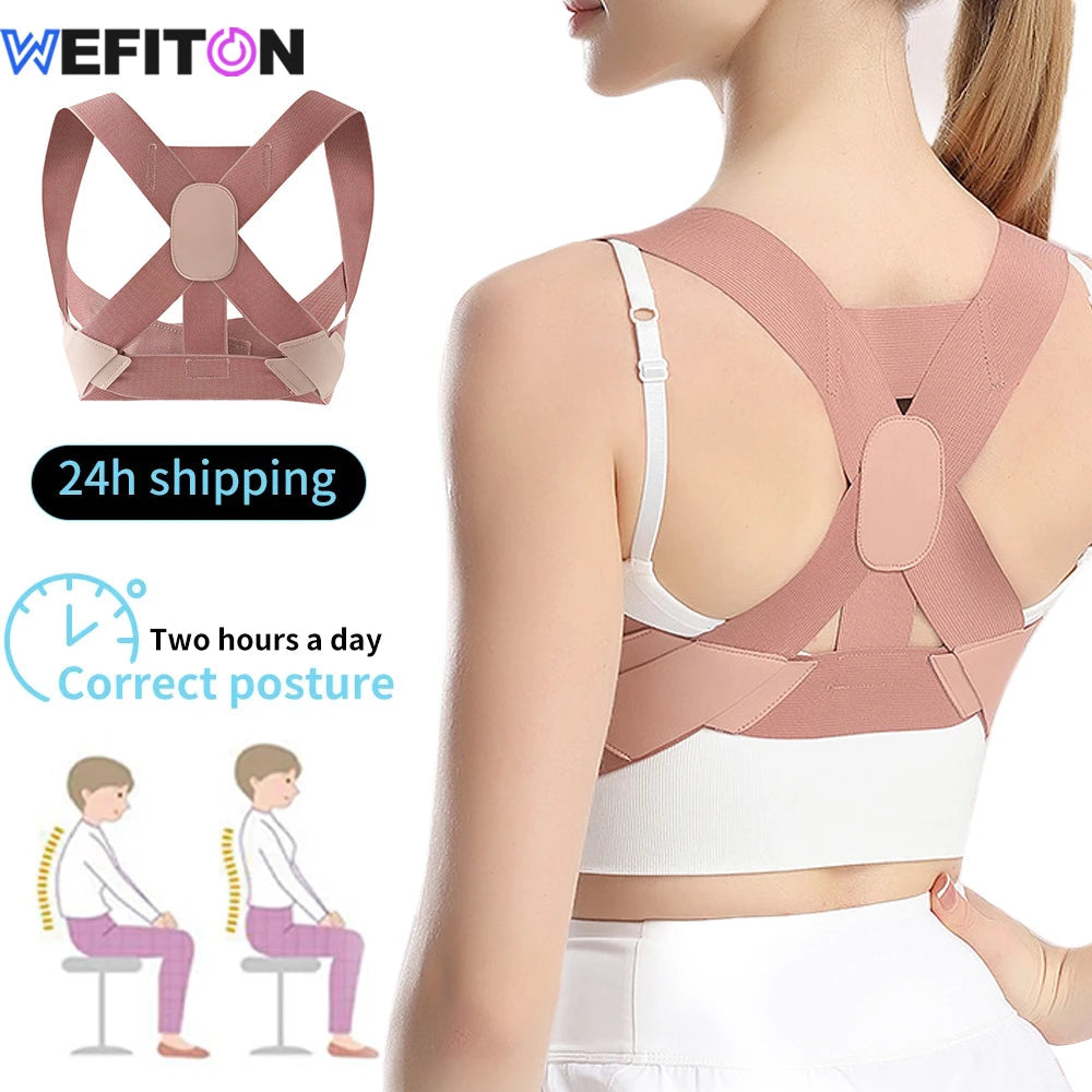 1PCS Posture Corrector for Women Men, Back Brace, Shoulder Brace for Mid Upper Spine Support,Neck Shoulder Back Pain Relief exovai.com