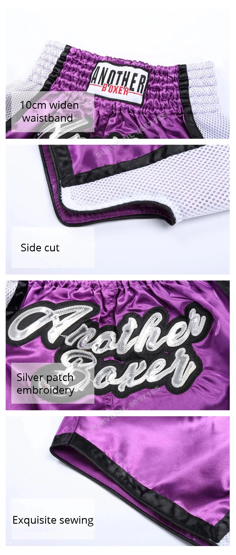 Muay Thai Pants Embroidery Boxing Shorts Women Men Satin Fight Kickboxing Training Trunks Kids Boy Girl Martial Arts MMA Clothes exovai.com