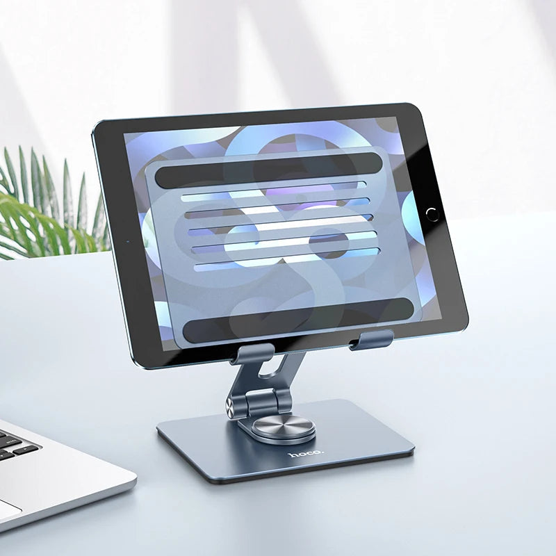 HOCO PH52 Aluminum Alloy Foldable 360° Rotatable Notebook Holder For iPad Air Anti Slide Business Laptop Bracket For Macbook Pro exovai.com