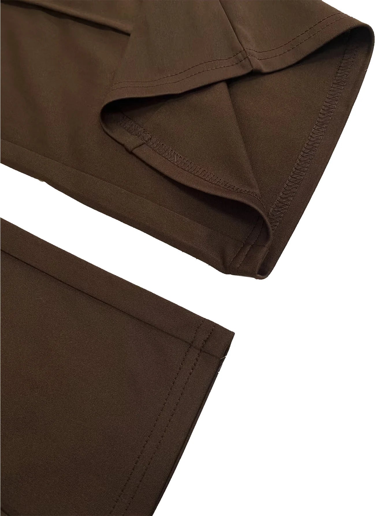 1796Europe and the United States women's fashion buttons decorated street simple trend everything with wide-leg pants exovai.com