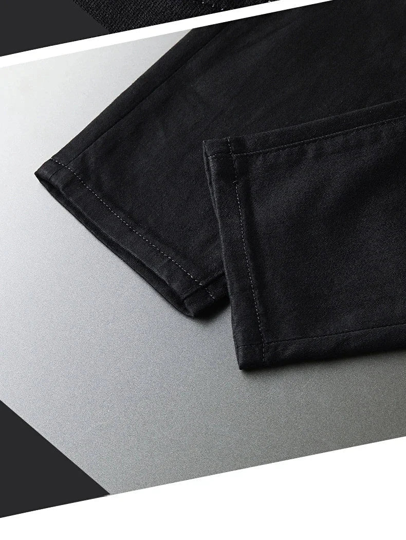 New Men'S Jeans Fashion Casual Slim Fit Version Elastic Blue High Quality Design Business Party Straight Tall Denim Pants exovai.com