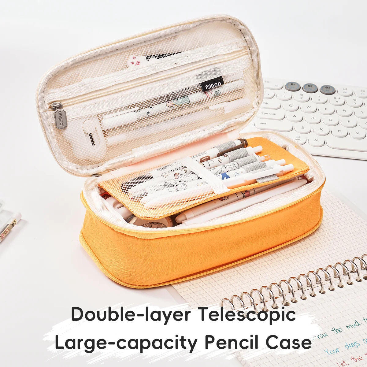 Large Big Creative Pencil Case Cute Boy Girl Kawaii Pencil Cases Storage Kids Pen Bag Stationery Box School Students Supplies exovai.com