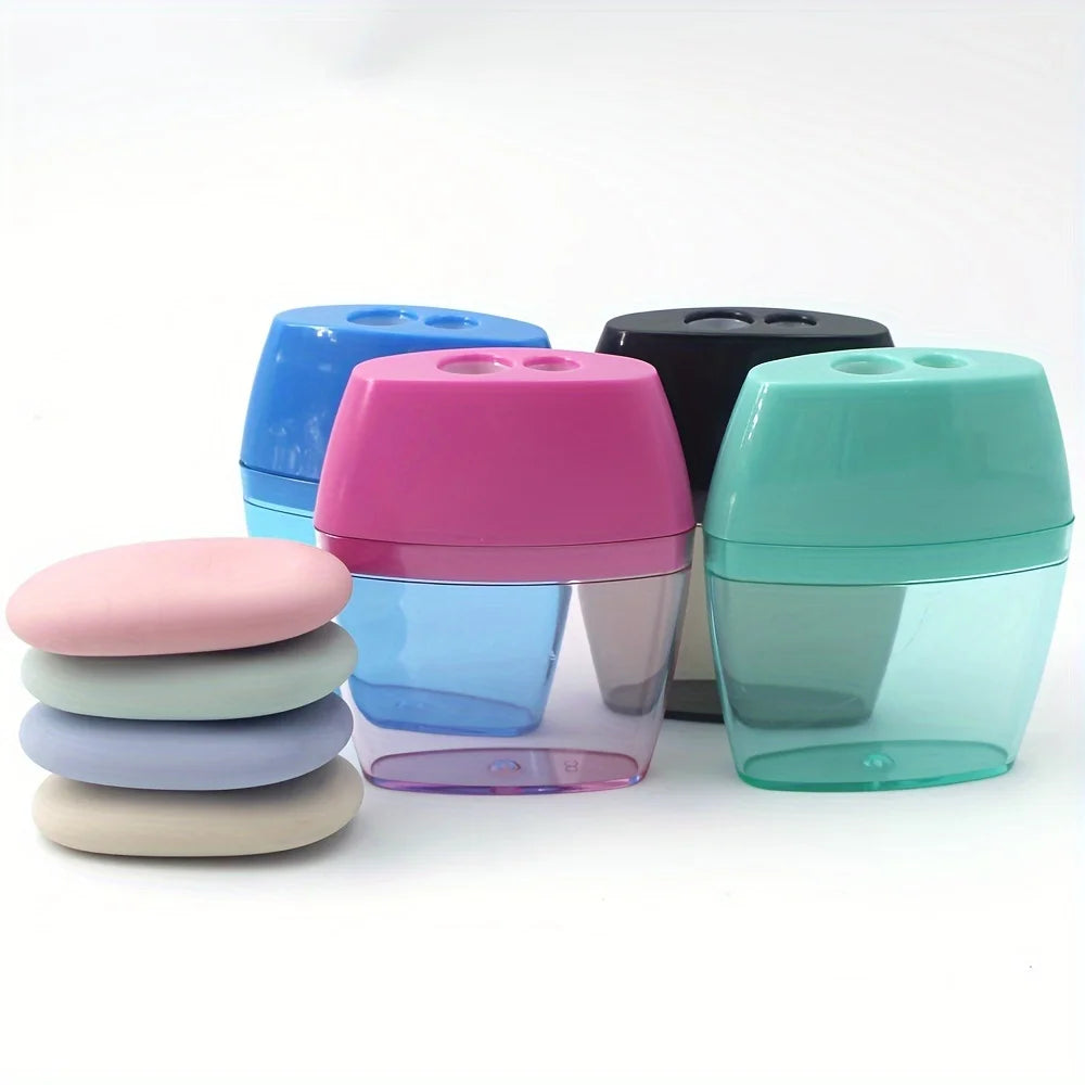 Pencil sharpener and eraser set, a stylish and useful stationery set for students. exovai.com