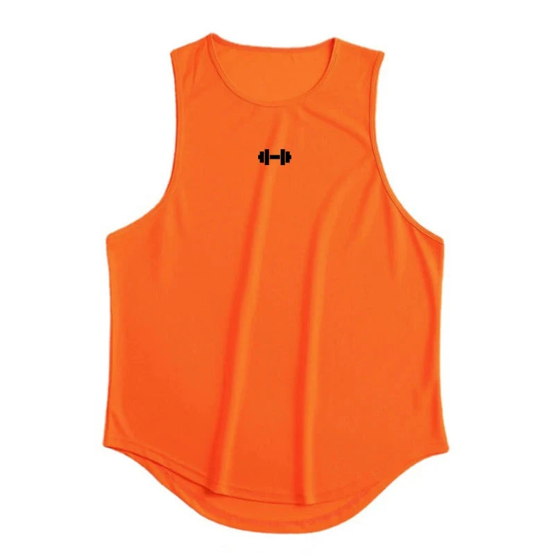 Summer Men's Gym Tank Top Fitness Training Clothing Quick-drying Loose Bodybuilding Sleeveless Shirt Men Fashion Basketball Vest exovai.com