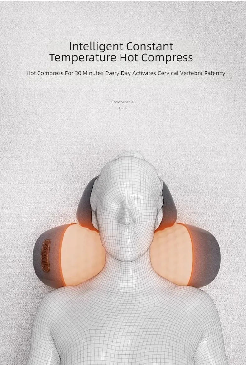 Hot Cervical Pillow Spine Sleeping Neck Massager Spine Non-traction Heating Compress Neck Masajeador Pillow Relaxation Treatment exovai.com