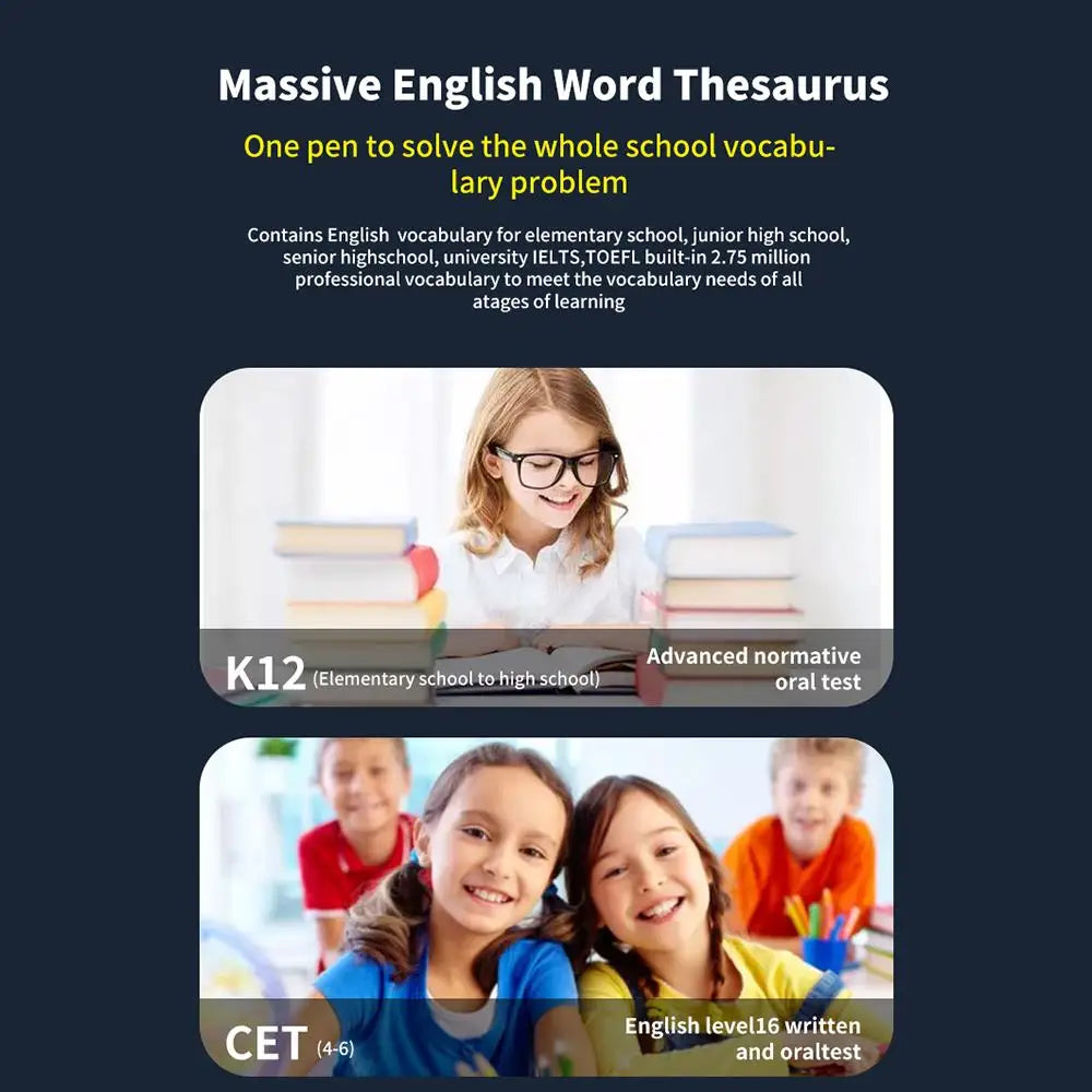 Offline Translation Pen For Teacher Student Dictionary English Intelligent Scanning Point Reading 123 Languages Translator Pen exovai.com