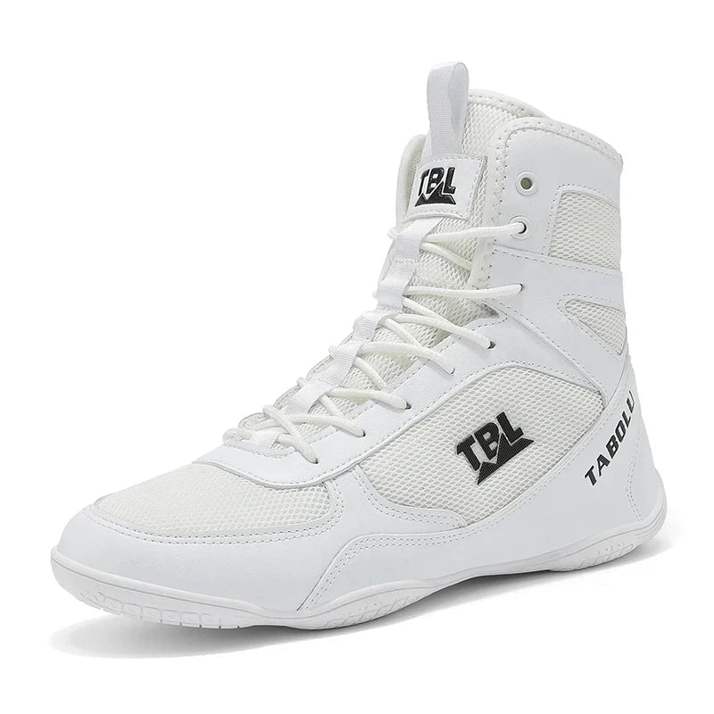 Wrestling shoes male Boxing Shoes Fighting Sanda Strength High Top Shoes light fighting Boots Weightlifting shoe Sneakers exovai.com