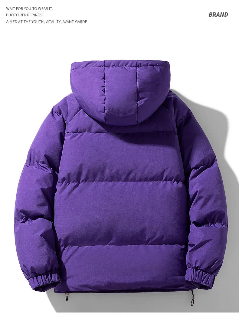 White Duck Down Jacket Men's Winter Fashion Casual Short Coat Hooded Windbreaker Youth Men Outwear Down Coat Male 8XL 160KG exovai.com