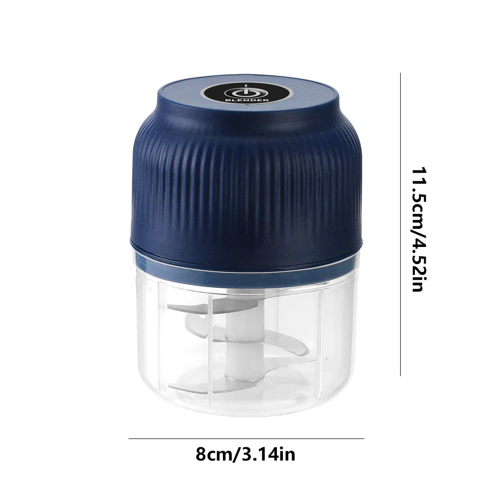 250ml Mini Wireless USB Rechargeable Electric Vegetable Chopper Garlic Crusher Food Chopper for Kitchen Gadgets for Garlic exovai.com