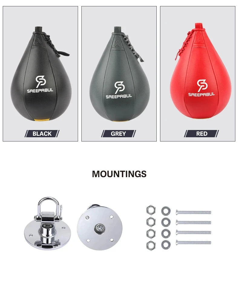 Free Shipping Boxing Speed Ball Set Fitness Boxing Pear Speed Ball Reflex Inflate Punching Speed Bag Training Ball Accessory exovai.com