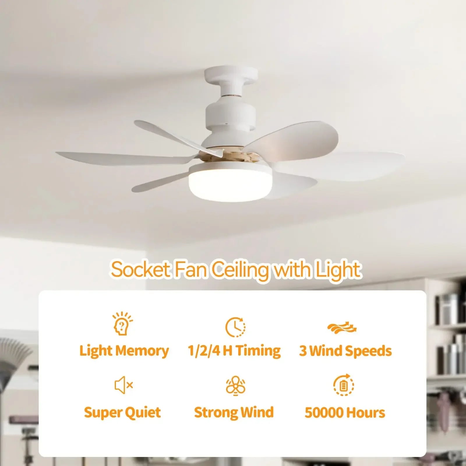 Ceiling Fan Light LED 30W 40W Simple Lights with E27 Remote Control for Home Living Room Study Household Decorative Fan Lighting exovai.com